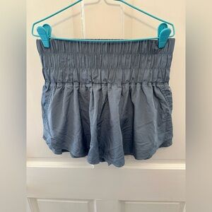 FP Movement by Free People Blue Smocked Waist Athletic Shorts